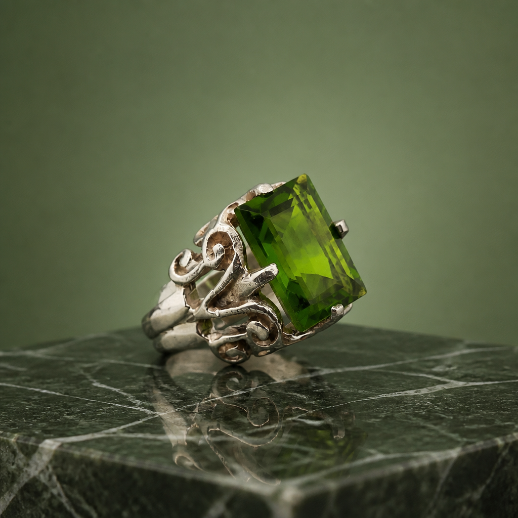 Olive Green Peridot Ring — Club925 Archive product photograph