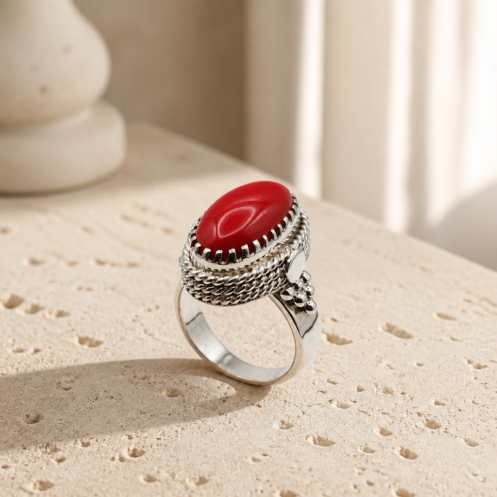 Red Coral Ring — Club925 Archive product photograph